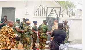 German Armed Forces and the Ghana Armed Forces personnel during the presentation