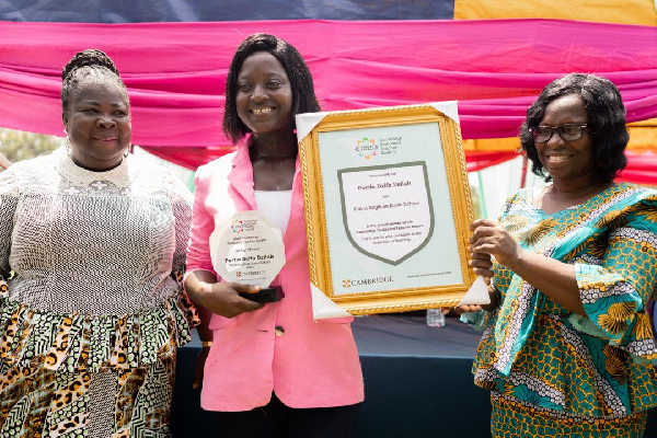 Portia Dzifa Dzilah (M) has finally won the 2025 Global Cambridge Dedicated Teacher Award