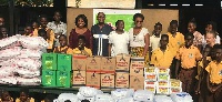 Matilda Amissah-Arthur donates to BASICS NGO in Chorkor