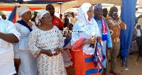 Hajia Samira Bawumia, with others during her campaign tour of the Northern Region.