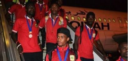 Players of Kotoko arriving from Libya