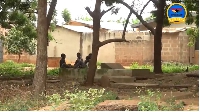 Some children playing on a tombstone in Keta