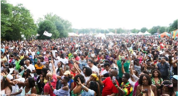 A section of the audience at the 3rd Annual Grace Jamaican Jerk Festival