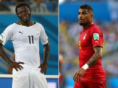Suspended duo Kevin-Prince Boateng and Sulley Muntari