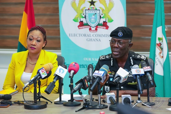 IGP Akuffo Dampare and the Chairperson of the Electoral Commission, Jean Mensa