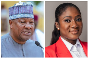 President John Dramani Mahama and Akosua Manu