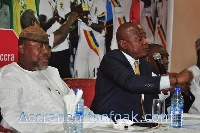 Hearts of Oak Executive Board Chairman Togbe Afede XIV and board member Dr. Nyaho Nyaho Tamakloe