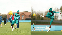 Brandon Thomas-Asante was seen training at Coventry's training ground