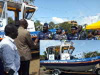 IGP receiving the speed boat on behalf of the force
