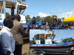IGP receiving the speed boat on behalf of the force