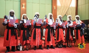 Some Judges taking oath of office