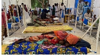 Patients at a makeshift MSF hospital in Adre, Chad, on the border with Sudan