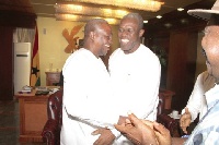 Mahama and Amissah-Arthur hug as Supreme Court declares them victorious in Election suit
