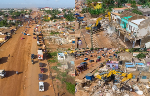 Several houses have again been demolished at Amrahia to make way for ongoing road construction works
