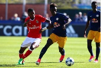 Gideon Mensah in action for Red Bull Salzburg.