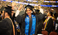 A photo of Ghanaian actress Juliet Ibrahim during her graduation