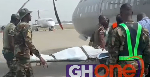 Watch as stampede victim from Kumasi military recruitment is airlifted to Accra