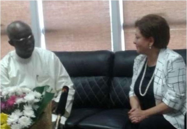 Minister of Aviation, Joseph Kofi Adda and Turkish Ambassador to Ghana, Nesrin Bayazit