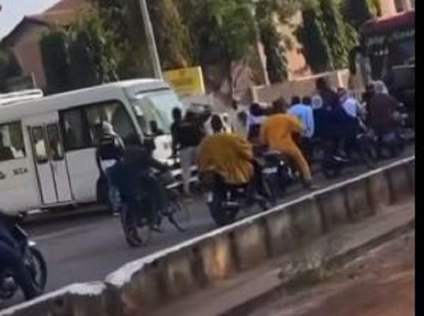 Video shows police vehicle hitting bus linked to Ibrahim Mahama