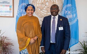 Vice-President Dr Mahamudu Bawumia with Dep. UN Sec. General Mrs Amina J. Mohammed
