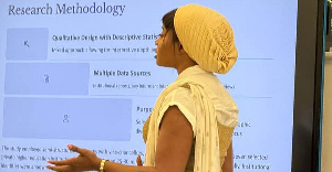 Naomi Alabi captured during her presentation