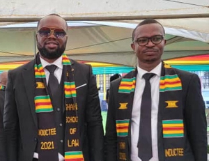 The  late Ernest Kumi (L) and  Eric Adjei, were best friends