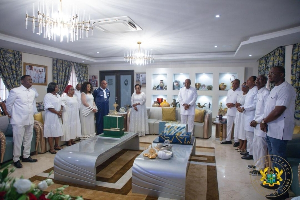 A morning prayer service was held at Mahama residence