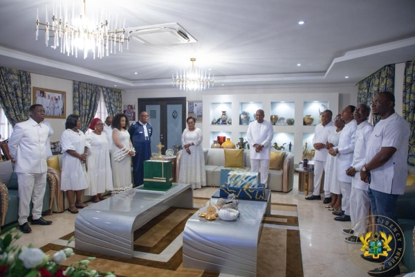 A morning prayer service was held at Mahama residence
