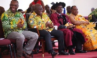 President Akufo-Addo with the Minister for Education, Matthew Opoku Prempeh