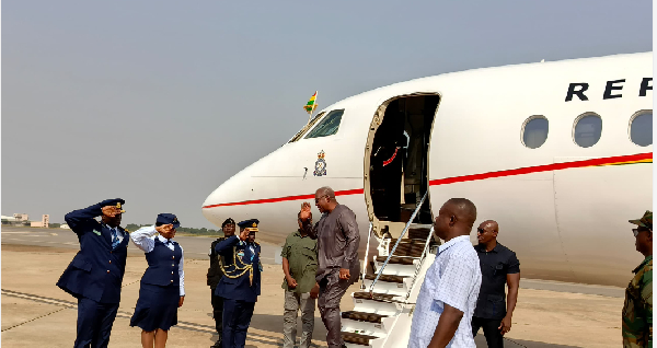 The President was met on arrival by Vice President Professor Naana Jane Opoku-Agyemang