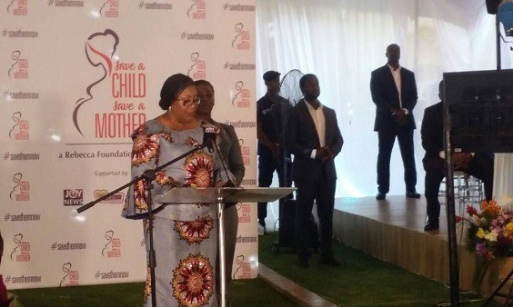 First Lady Rebecca Akufo-Addo speaking at fundraiser at Manhyia gardens in Kumasi
