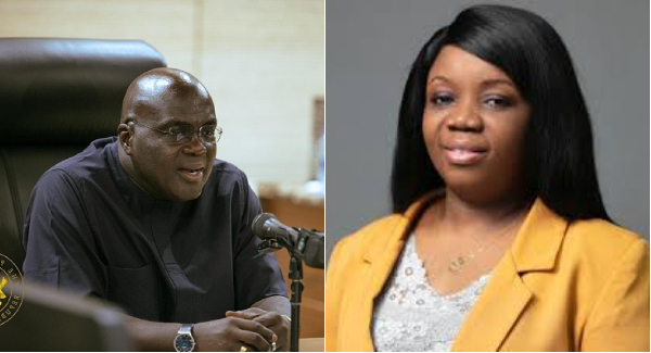 Chief of Staff Julius Debrah (L), Deputy CEO of NPA Linda Boamah Asante (R)