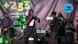 Ghanaian High-life singer, Kwame Eugene performing at the 'Hero Concert'