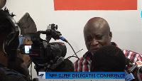 A leading member of the campaign of Alan Kwadwo Kyerematen, Hopeson Adorye speaking to journalists