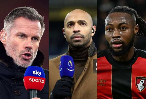 L-R: Carragher, Henry and Semenyo