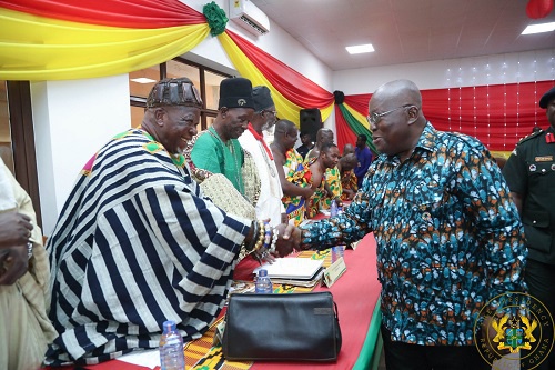 President, Nana Addo Dankwa Akufo-Addo met with the Naional House of Chiefs in Kumasi
