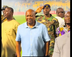 Watch the two instances Mahama's ADC stopped him to observe the National Anthem