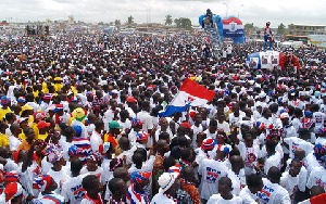 Hundreds of supporters of the NPP on Friday night celebrated the party