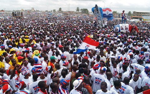 Hundreds of supporters of the NPP on Friday night celebrated the party