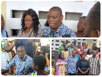 Prof Kingsley Nyarko (Kwadaso MP) in a group picture with some teaching staff, dignitaries