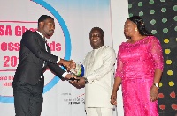 Chairman of Samara Company Ltd, Mr. Samson Effah Appraku receiving the award