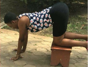 Photos of individuals posing seductively on kitchen stools inspired by sex tape has been trending