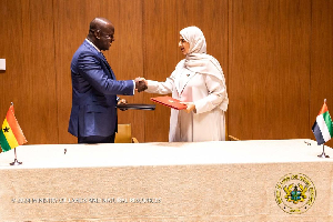 Samuel Abu Jinapor with the UAE representative