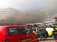 A photo of the fire disaster scene