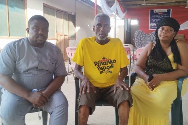 L-R: Agyemang, KK Kabobo, wife of Kabobo