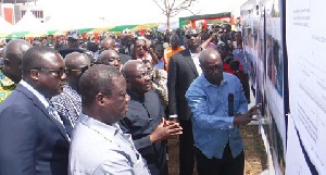 Bawumia has cut sod to for the construction of roads with concrete at Tema