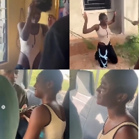 Images from how Nigerian Lecturer assaulted young woman with children