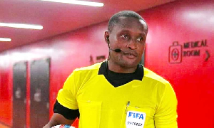 Mauritius referee Patrice Milazar