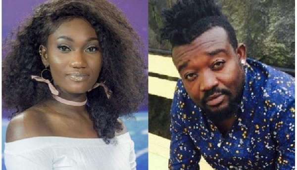 Musician, Wendy Shay (L) and  Artiste Manager, Bullet(R)