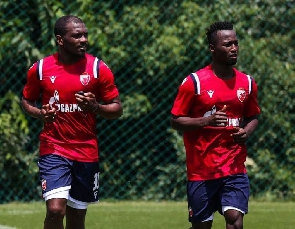 Black Stars forward, Osman Bukari at training